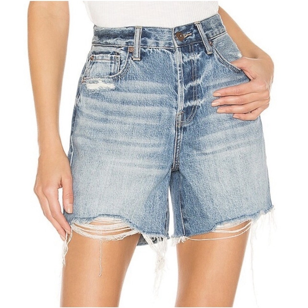Pistola Devin High Rise Mom Cut-off Denim Jean Shorts St. Tropez 28 P4027RLP-STZ